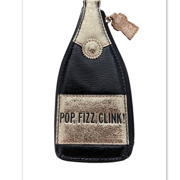 Kate Spade Pop. Fizz. Clink. Novelty Coin Purse ! - Picture 4 of 10